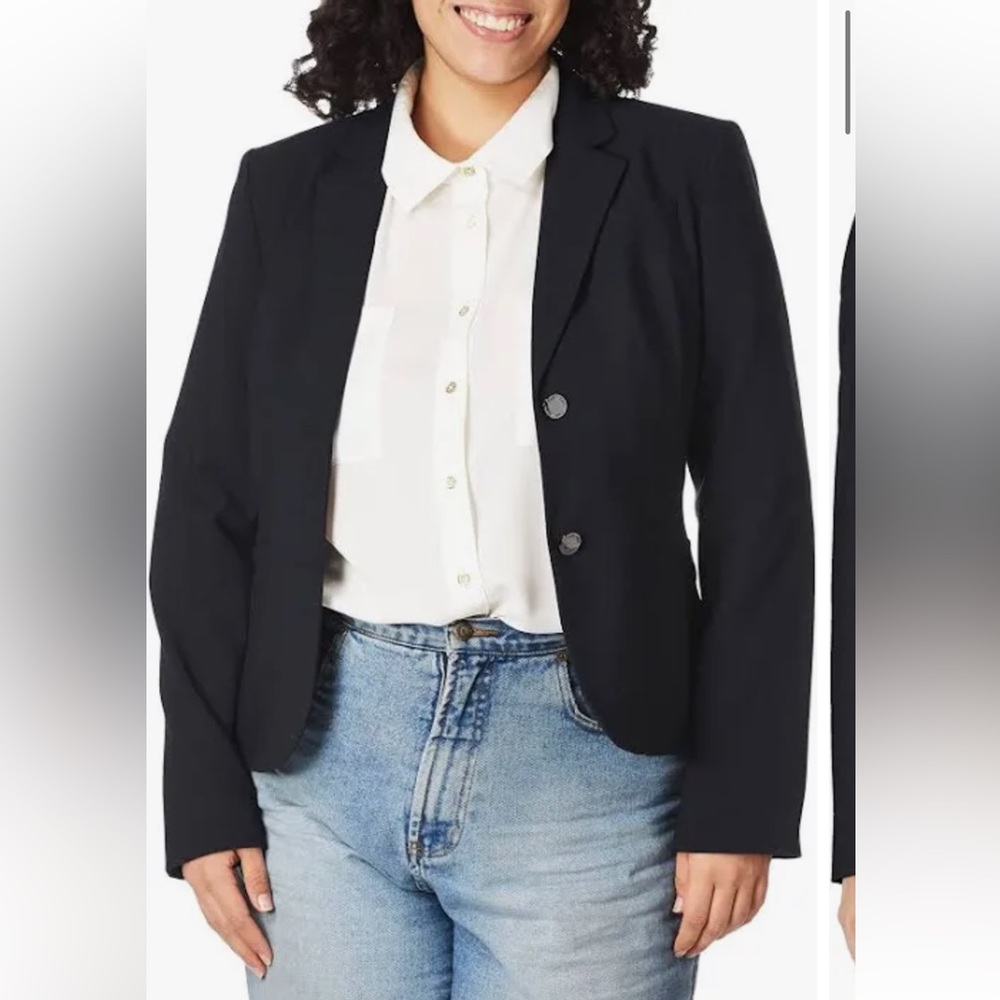 Calvin Klein Two Button Blazer - Navy